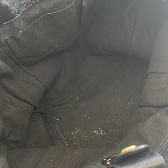 SALVATORE FERRAGAMO GANCINI SUZANNE TOTE PEBBLED LEATHER SHOULDER HANDBAG - Picture 8 of 12